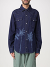Alanui Embroidered Design Denim Shirt Cuffs In Denim