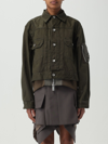 Sacai Layered Denim Jacket In Kaki