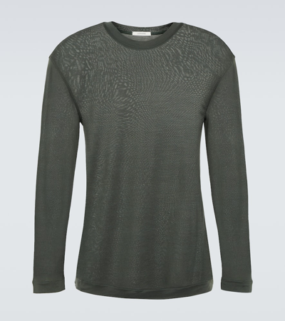 Lemaire Silk Top In Grey