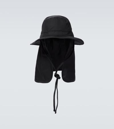 Lemaire Desert Cotton-blend Bucket Hat In Black