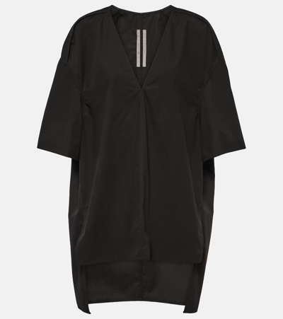 Rick Owens Oversized Cotton Top In Black