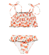 Suncracy Valencia Smocked Floral Bikini In Multicoloured