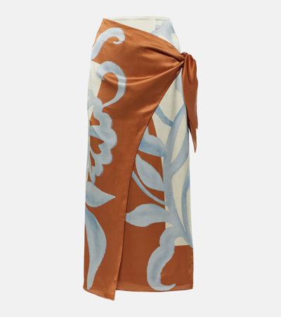 Sir Sorrento Printed Silk Wrap Skirt In Multicoloured