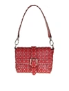RED VALENTINO RED VALENTINO SHOULDER BAG WITH MICRO STUDDED LEATHER RED,7756525
