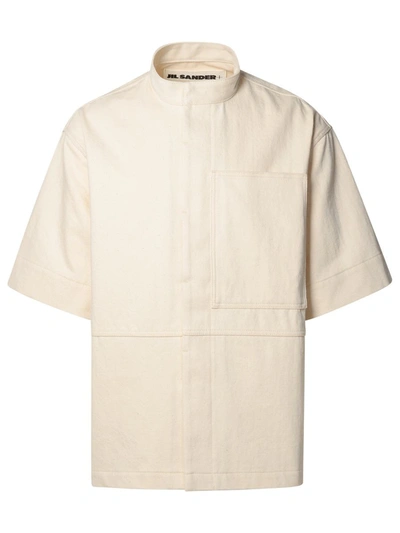 Jil Sander Ivory Cotton Shirt In Neutrals