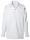 Jil Sander Structured Cotton Shirt Striped Pattern In White