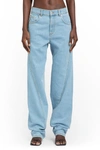 Mugler Women Twisted Seam Denim Jeans In Blue