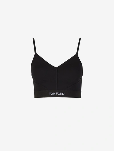 Tom Ford Logo Technical Top In Negre