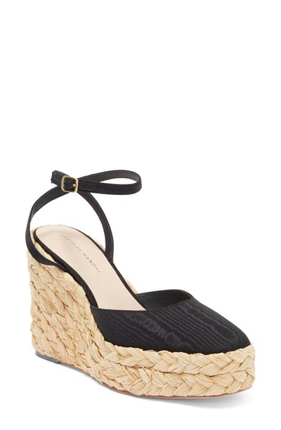 Loeffler Randall Tallulah Espadrille Ankle Strap Platform Wedge In Black