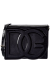 Dolce & Gabbana Medium Calfskin Camera Bag With Logo In Black