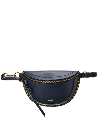 Isabel Marant Skano Denim Belt Bag In Blue