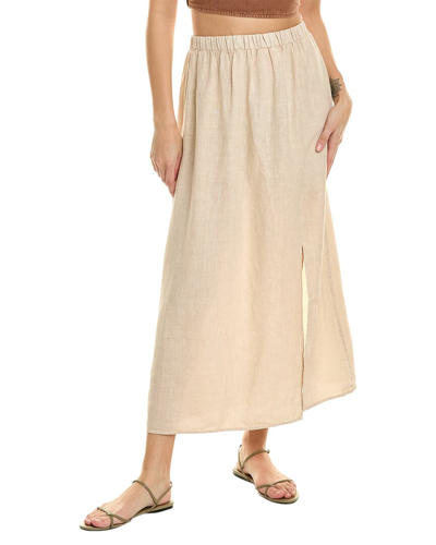 Bella Dahl High Waist Linen Maxi Skirt In Brown