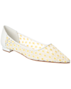 MANOLO BLAHNIK MANOLO BLAHNIK FLORETTA SATIN & MESH FLAT