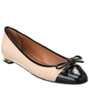 Aquazzura Parisina Leather Ballerina Shoes In Brown