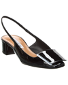 Aquazzura Shibuya 35 Patent Slingback Pump In Black