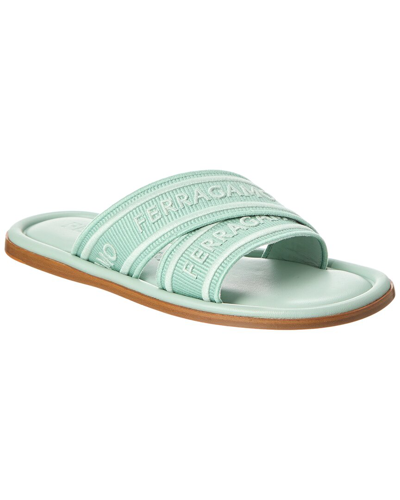 Ferragamo Laurene Slide Sandal In Green