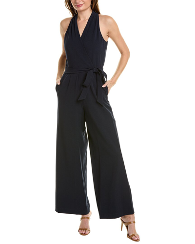 Julia Jordan Crepe Jumpsuit In Blue