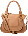 Chloé Small Marcie Leather Tote Bag In Brown