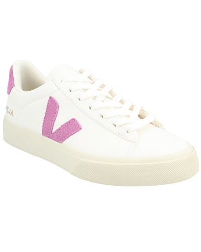 Veja Campo Leather Trainer In Extra-white_mulberry