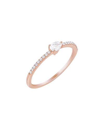 Meira T 14k Rose Gold 0.28 Ct. Tw. Diamond Dainty Ring