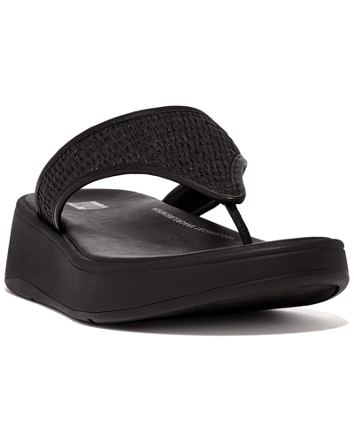 Fitflop F-mode Leather-trim Sandal In Black