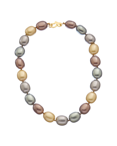 Kenneth Jay Lane Plated Necklace In Multi