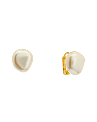 Kenneth Jay Lane Plated Clip-on Studs In Gold