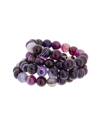 Kenneth Jay Lane Agate Coil Bracelet In Multi