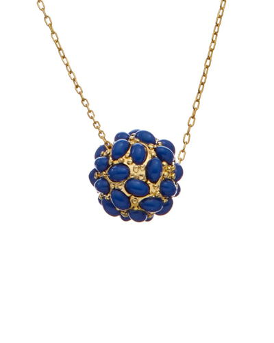 Kenneth Jay Lane Plated Pendant Necklace In Blue