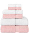 LINUM HOME TEXTILES LINUM HOME TEXTILES 6PC TURKISH COTTON SINEMIS TERRY TOWEL SET