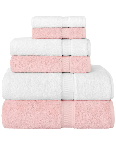 Linum Home Textiles 6pc Turkish Cotton Sinemis Terry Towel Set In Multi