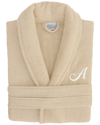 LINUM HOME TEXTILES LINUM HOME TEXTILES MONOGRAM TERRY BATHROBE (A-Z LINUM FONT) IN LARGE/XL