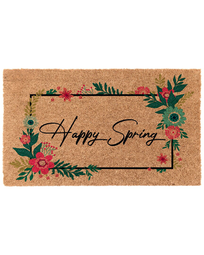 Coco Mats N More Cocomatsnmore Happy Spring Bordered Door Mat In Multi