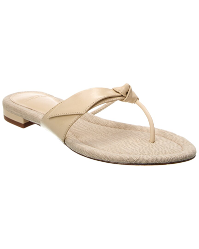 Alexandre Birman Asymmetric Clarita Leather Sandal In White