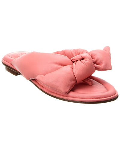 Alexandre Birman Soft Clarita Leather Sandal In Pink