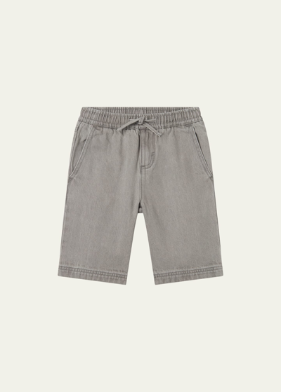 Stella Mccartney Kids' Leichte Denimshorts Mit Bio-baumwolle In Grau