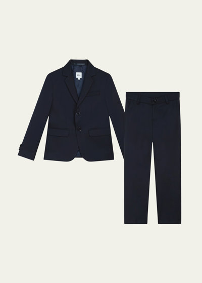 Hugo Boss Kids' Boy's Two-piece Striped Suit In Electric Blue