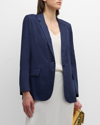 Kobi Halperin Cherrie Linen Blend Blazer In Navy