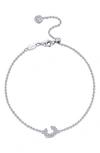 LAFONN SIMULATED DIAMOND PAVÉ INITIAL BRACELET