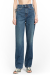 Khaite Kerrie Mid Rise Straight Jeans In Blue