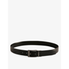 TED BAKER WAIDE WOVEN-TEXTURE LEATHER BELT