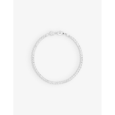 Astrid & Miyu Gleam Bold Rhodium-plated Brass Tennis Bracelet In Silver