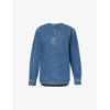 TOTÊME LONG-SLEEVE ROUND-NECK DENIM SHIRT