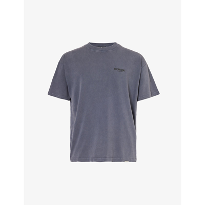 Represent T-shirt In Grey Cotton In Storm