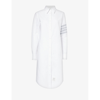 THOM BROWNE FOUR-BAR RELAXED-FIT COTTON SHIRT DRESS