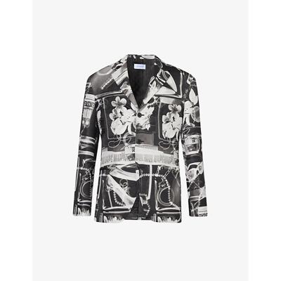 Off-white X-ray Buffalo Graphic-print Regular-fit Jacket In Black