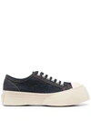 Marni Pablo Denim Lace-up Sneakers In Neutral
