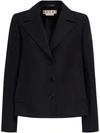 MARNI SINGLE-BREASTED COTTON CROPPED BLAZER