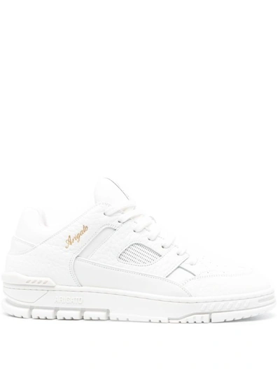 AXEL ARIGATO WHITE GRAINED TEXTURE SNEAKERS
