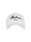 BALMAIN SIGNATURE-EMBROIDERED BASEBALL CAP